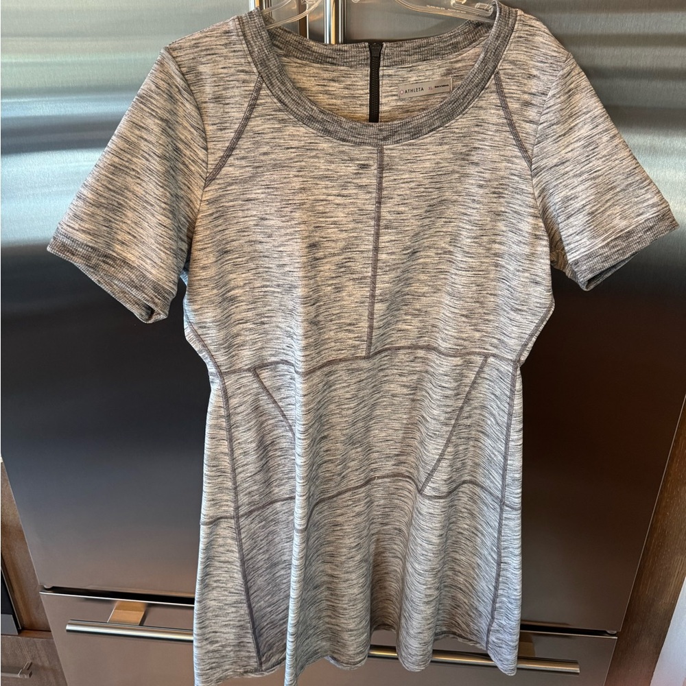 Gray Short Sleeve Dress